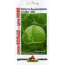 Капуста б/к Слава 1305 0,5г (для квашения)  Уд.с. Семян больше