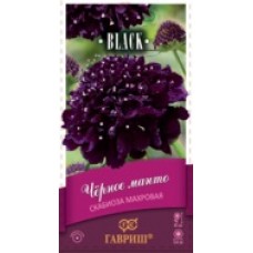 Цветок Скабиоза Черное манто пурпурная махровая 0,2г серия Блэк